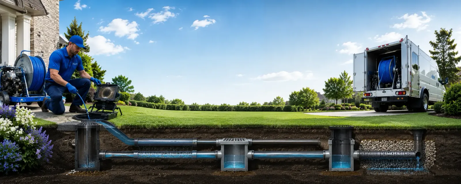 Outdoor drain cleaning information for Crane, MO